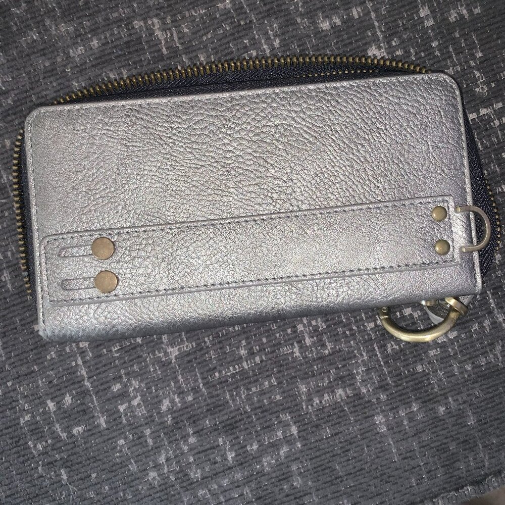 Women's gray wallet with card holder
